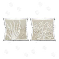 Yvette St. Amant | Muted Coral Branches on Beige