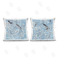 Melissa Wang | Minted Serenity Birds over Blue