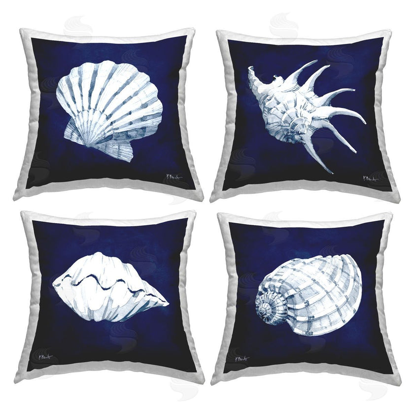 Paul Brent | Navy Blue Varied Seashells Aquatic Animals
