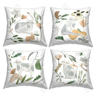 Melissa Wang | Casual Grey Spotted Cats Varied Botanical Sprigs