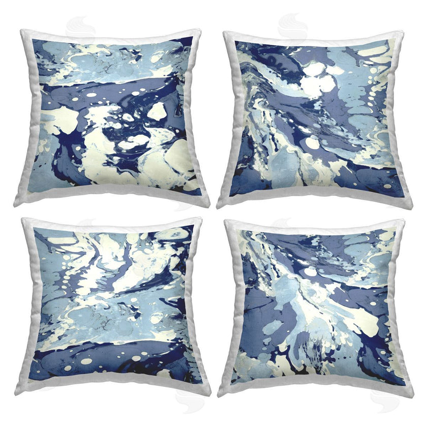 Danielle Carson | Marbled Blue Abstract Fluid Forms