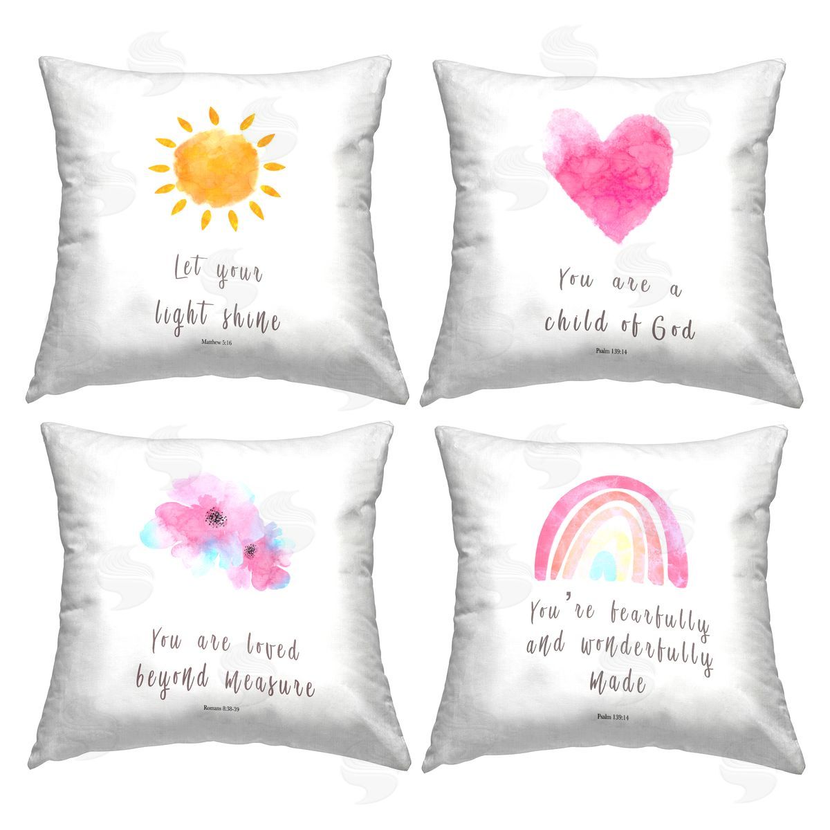 Uplifting Religious Proverbs Decorative Printed Pillow, Home Decor by Amber Clarkson