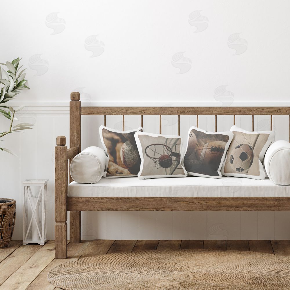 Kim Allen Inspiring Sports Be The Ball Indoor Pillow Set on Chair