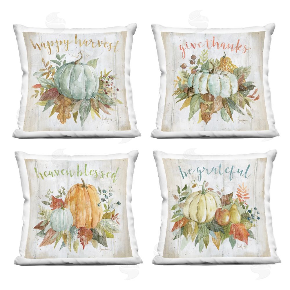 Livi and Finn Harvest & Gratitude Pumpkins Indoor Printed Throw Pillow