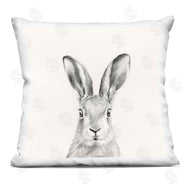 Victoria Borges | Bunny Rabbit Portrait Soft Grey Illustration