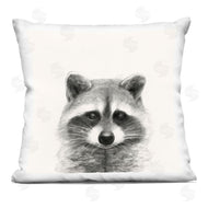Victoria Borges | Raccoon Portrait Soft Grey Illustration