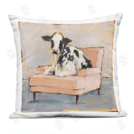 Ethan Harper | Sweet Dairy Cow on a Peach Farm Chair