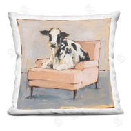 Ethan Harper | Sweet Dairy Cow on a Peach Farm Chair