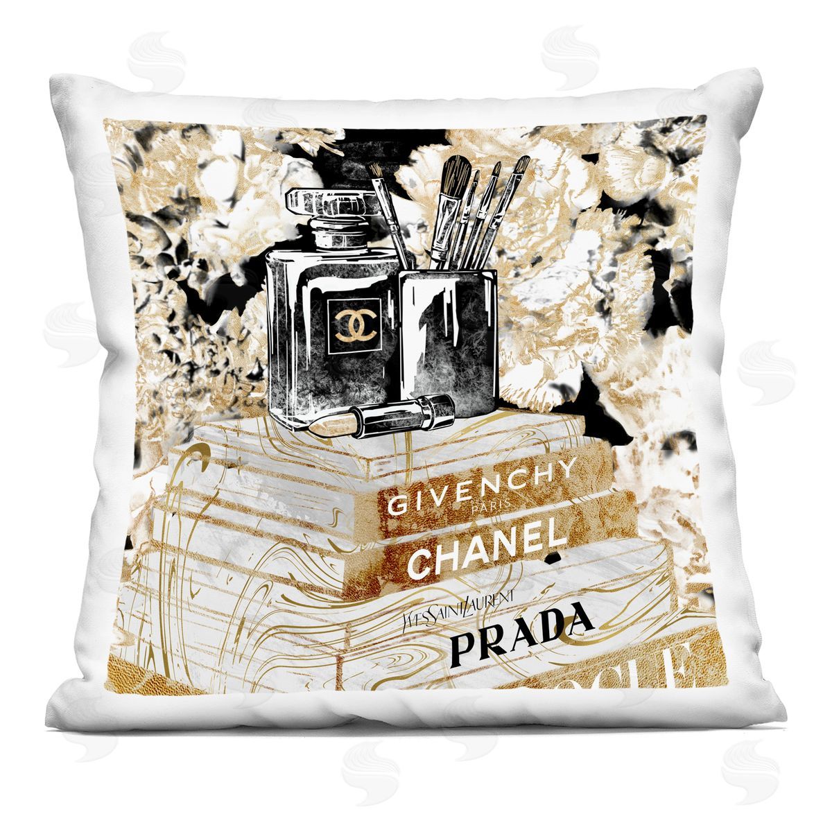 Glam Designer Accessories Women's Fashion Books Printed Pillow Decorative Printed Pillow, Home Decor by Ziwei Li
