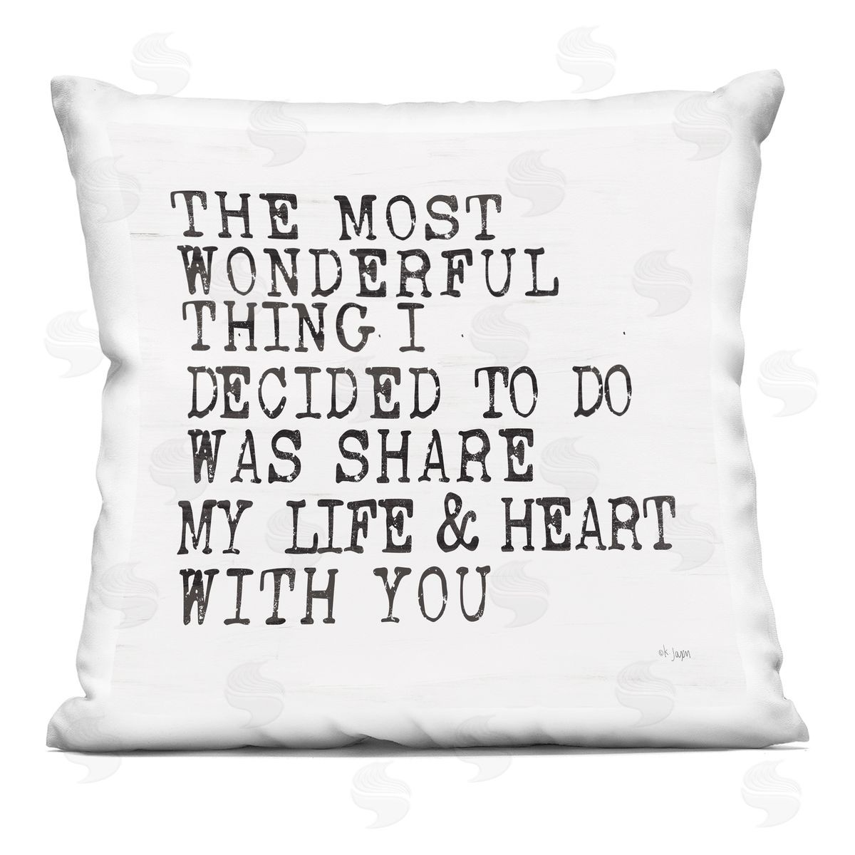 Most Wonderful Thing to Share Romantic Inspirational Quote Decorative Printed Pillow, Home Decor by JAXN BLVD