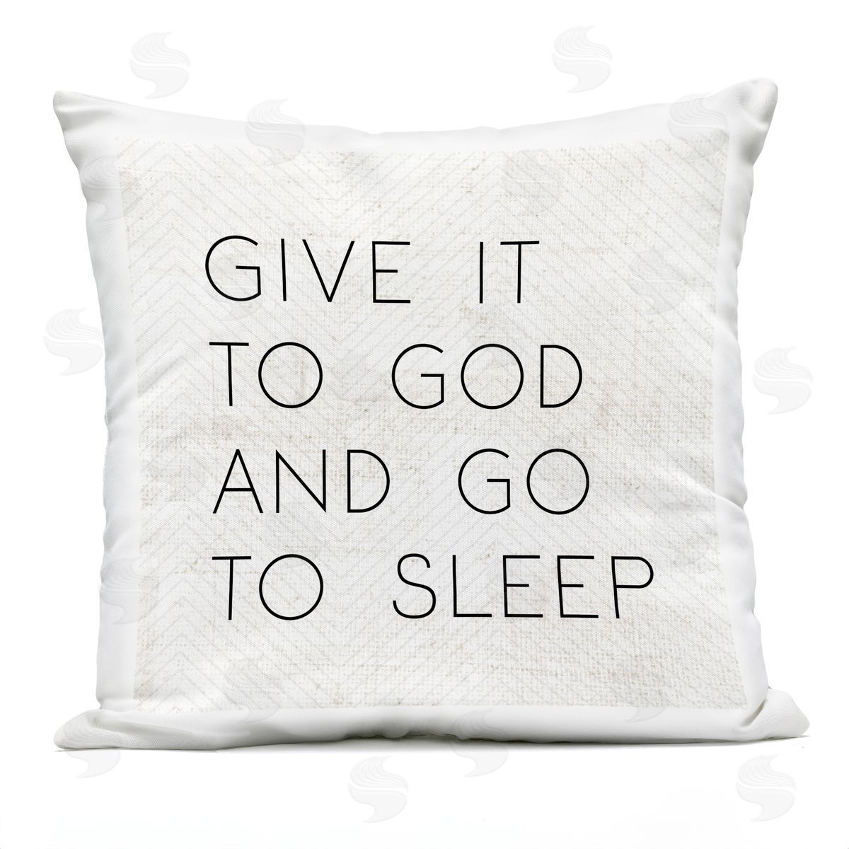 Give it to God and Go to Sleep Phrase Outdoor Printed Pillow, Home Decor by LUX + Me Designs
