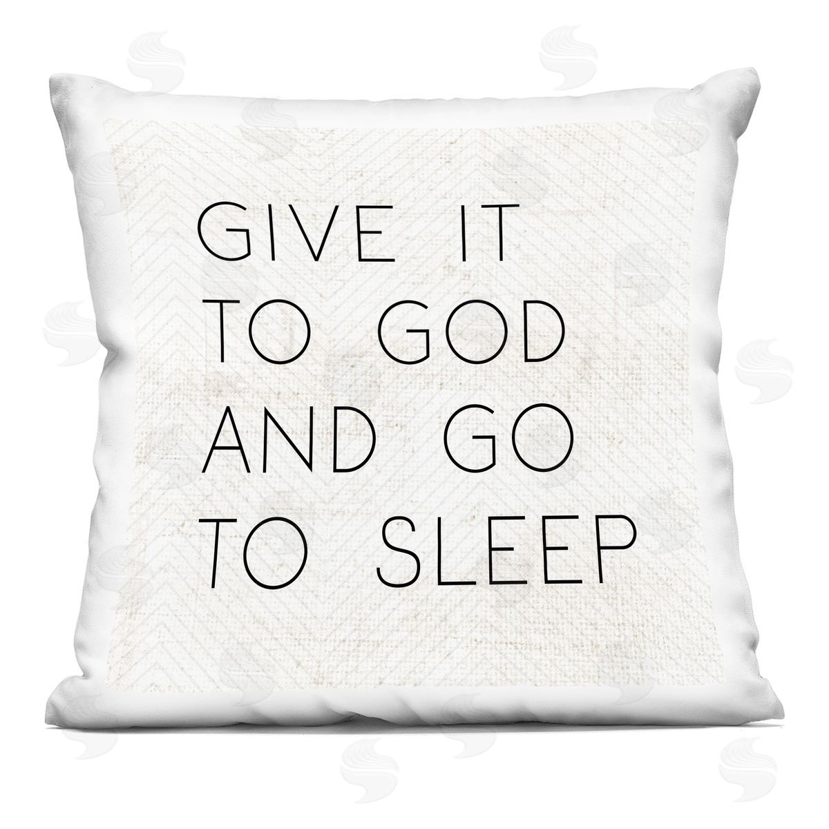 Give it to God and Go to Sleep Phrase Decorative Printed Pillow, Home Decor by LUX + Me Designs