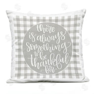 Imperfect Dust | Always Something Thankful For Phrase Grey Plaid