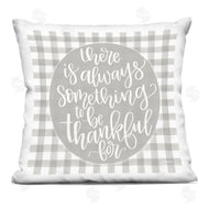 Imperfect Dust | Always Something Thankful For Phrase Grey Plaid