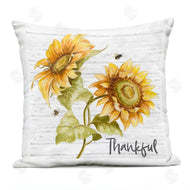 Patricia Pinto | Thankful Text Country Sunflowers Bumble Bees