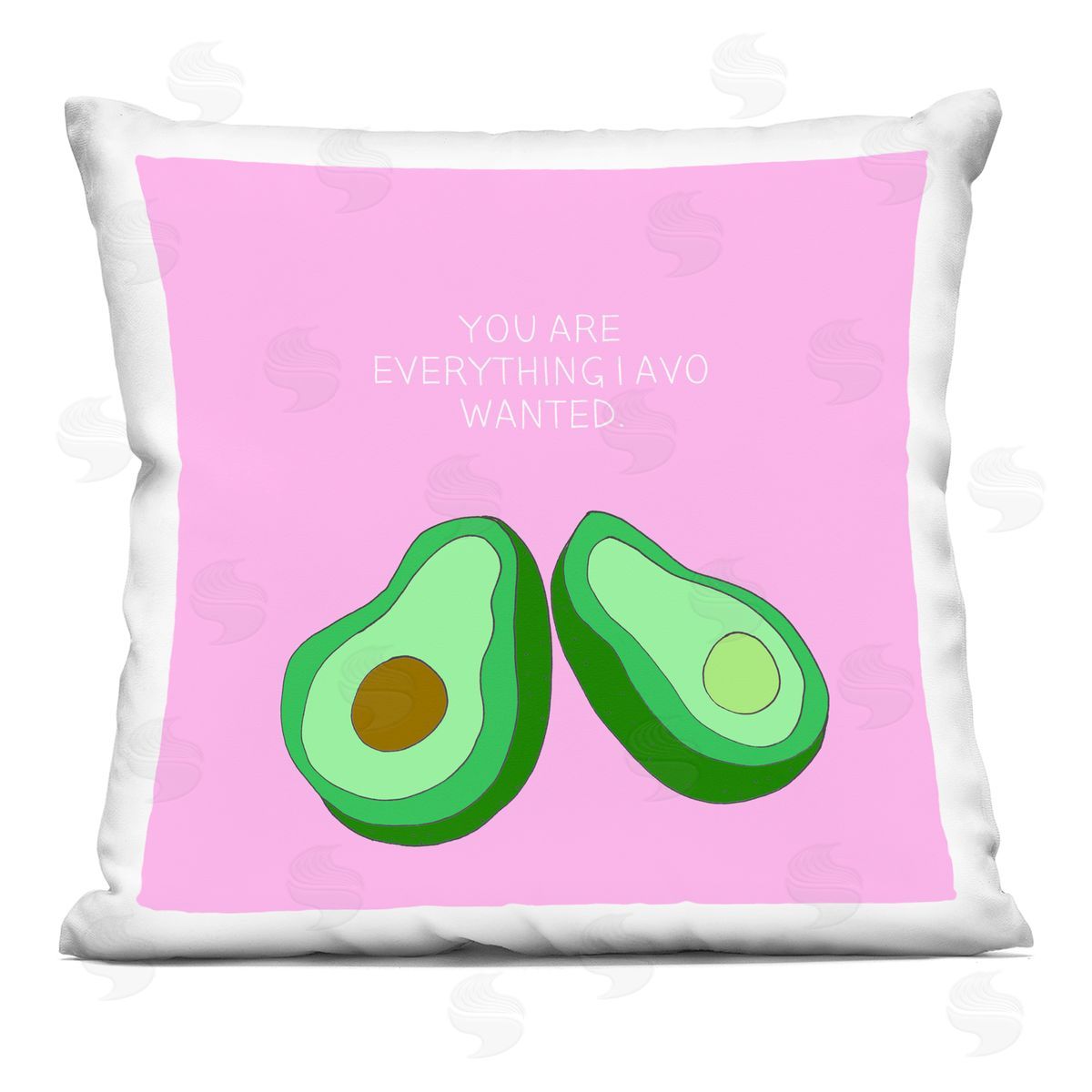 Everything I Avo Wanted Avocado Food Pun Decorative Printed Pillow, Home Decor by Natalie Sizemore