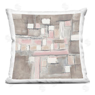 Merri Pattinian | Soft Pink Neutral Abstract Patchwork Geometric Pattern
