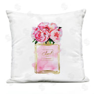 Amanda Greenwood | Pink Peonies in Pink Fashion Fragrance Bottle