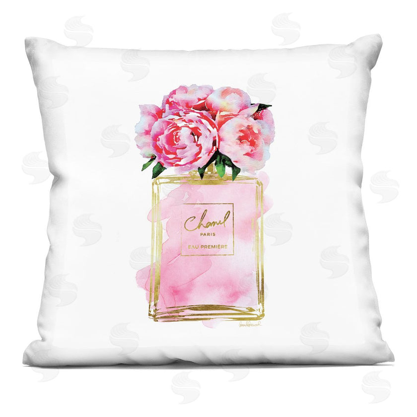 Amanda Greenwood | Pink Peonies in Pink Fashion Fragrance Bottle