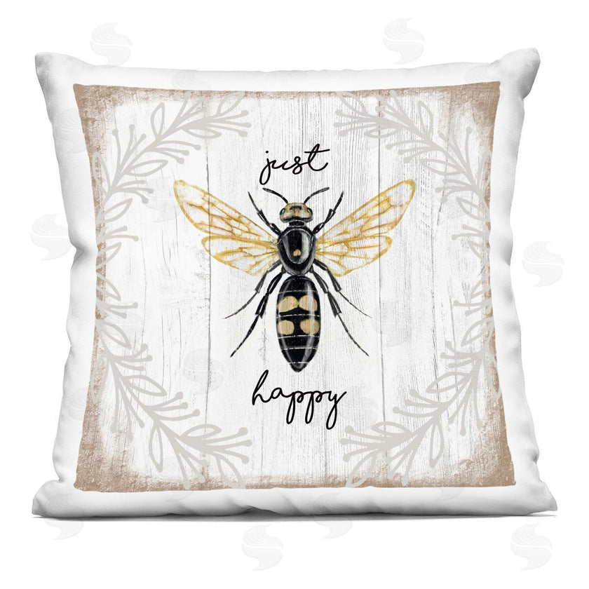 Elizabeth Tyndall | Just Be Happy Charming Rustic Bee Pun
