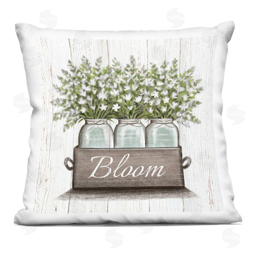 Elizabeth Tyndall | White Wildflowers in Jars Bloom Sentiments