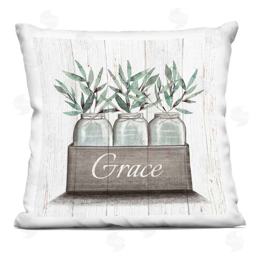 Elizabeth Tyndall | Green Plant Foliage in Jars with Grace Sentiments