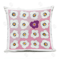 Ruth Fromstein | White Flower Collage Purple Pop over Triangles