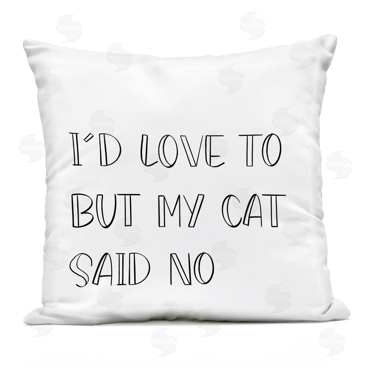 But My Cat Said No Phrase Pet Humor Outdoor Printed Pillow, Home Decor by Sd Graphics Studio