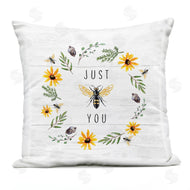 Elizabeth Tyndall | Just Bee You Pun Phrase Yellow Daisy Wreath
