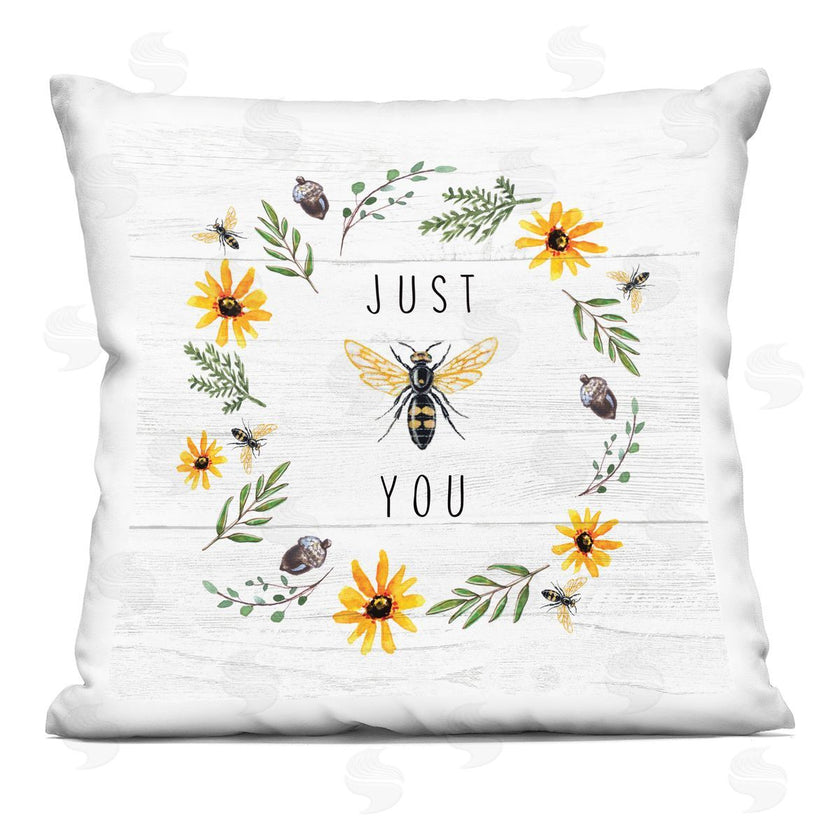 Elizabeth Tyndall | Just Bee You Pun Phrase Yellow Daisy Wreath