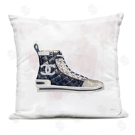 Ziwei Li | Glam Fashion Quilted Sneaker Designer Style Printed Pillow