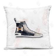 Ziwei Li | Glam Snake Embossed Sneaker Illustration Fashion Forward Printed Pillow