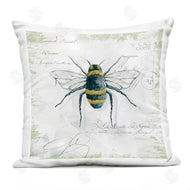 Carol Robinson | Quaint Honey Bee Insect over Vintage Postal Card