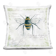 Carol Robinson | Quaint Honey Bee Insect over Vintage Postal Card