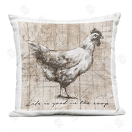 Conrad Knutsen | Life's Good In Coop Vintage Text Farm Chicken