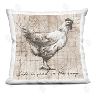 Conrad Knutsen | Life's Good In Coop Vintage Text Farm Chicken