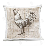 Conrad Knutsen | Farm Sweet Farm Phrase Vintage Rooster and Text