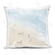 Grace Popp | People Lounging at Beach Soft Blue Coastal Landscape