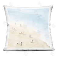 Grace Popp | People Lounging at Beach Soft Blue Coastal Landscape