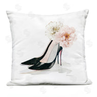 Carol Robinson | Pink Floral Black Heels