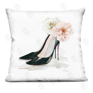 Carol Robinson | Pink Floral Black Heels