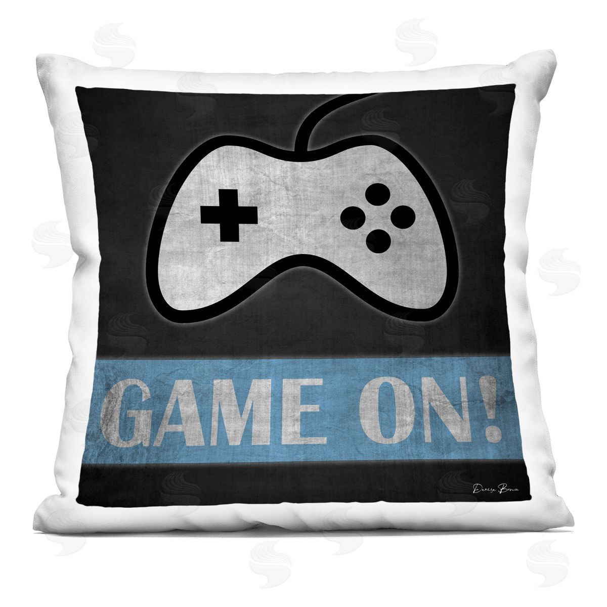 Retro Game On Gamer Phrase Decorative Printed Pillow, Home Decor by Denise Brown