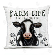 Elizabeth Tyndall | Farm Life Dairy Cow Sign Wildflower Florals