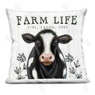 Elizabeth Tyndall | Farm Life Dairy Cow Sign Wildflower Florals