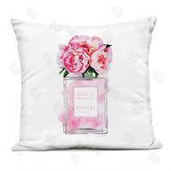 Amanda Greenwood | Glam Perfume Bottle Flower Silver Pink Peony