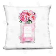 Amanda Greenwood | Glam Perfume Bottle Flower Silver Pink Peony