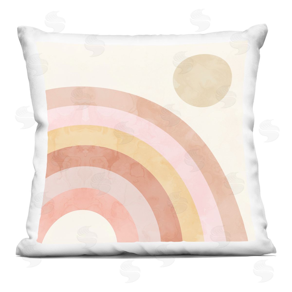 Pink Desert Rainbow Rising Sun Boho Sky Printed Pillow Decorative Printed Pillow, Home Decor by Stupell Studio