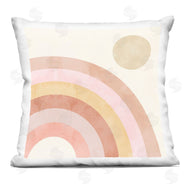Stupell Studio | Pink Desert Rainbow Rising Sun Boho Sky Printed Pillow