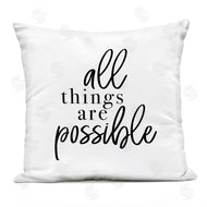 Jessica Mundo | All Things Are Possible Motivational Phrase Minimal Typography