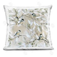 Carol Robinson | Chickadee Birds on Tree Branches Soft Berry Fruits